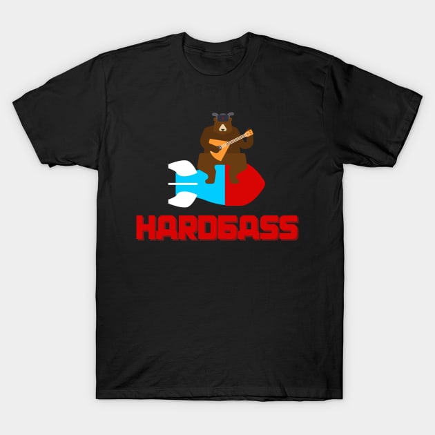 Hardbass Slavic Bear T-Shirt by SybaDesign